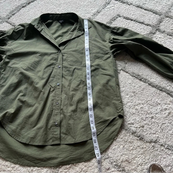 Rails green button down oversized boxy shirt Janae olive XS - Picture 6 of 9